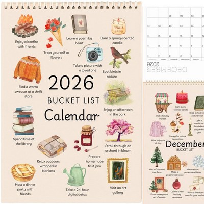 2026 Bucket List Calendar