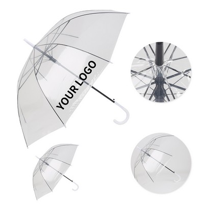 Clear Canopy TPE Handle Wind Resistant Umbrella