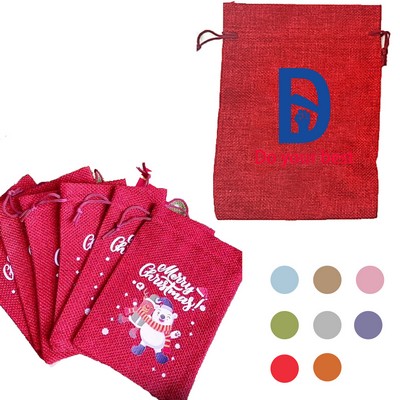 Christmas Candy Gift Bag with Drawstring