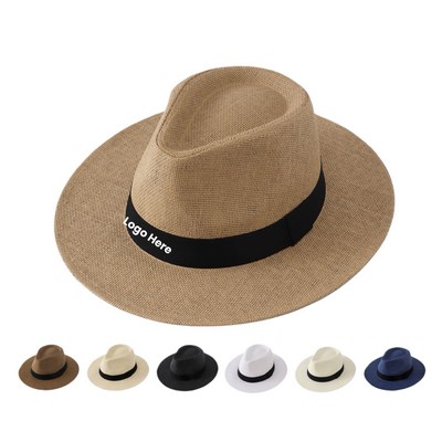 Unisex Summer Straw Panama Sun Hat