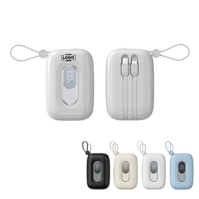 Smart Temperature Control Dual Built-in Cable Fast Charge Power Bank