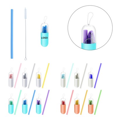 Silicone Straw With Brush Kit