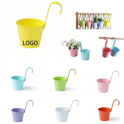 Iron Colored HorticulTural Flowerpot Hanging Bucket