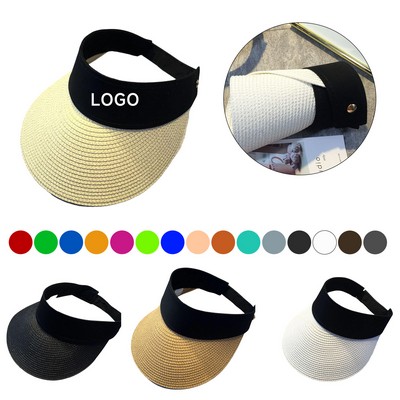 Wide Brim Straw Visor