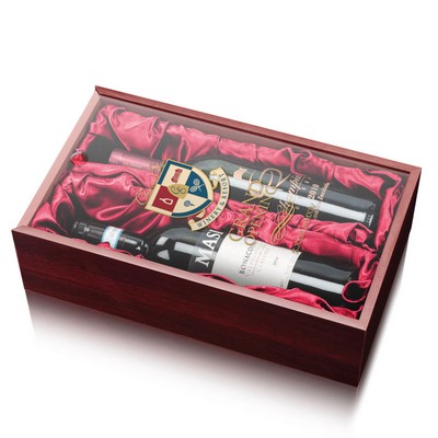 Archer Wine Box - Red Satin