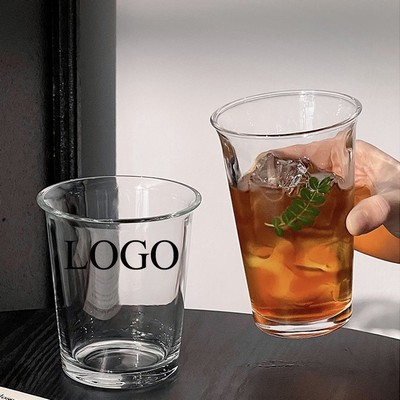 12 Oz Clear Glass Smooth Rim Drinking Cup
