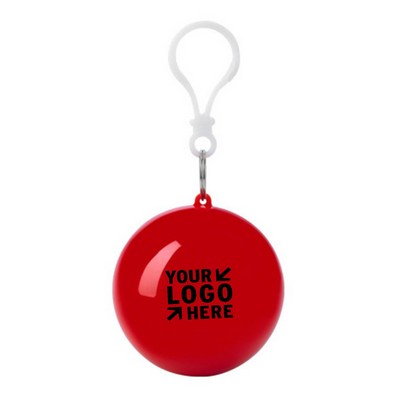 Portable Disposable Raincoat With Ball/Keychain