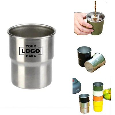 304 Stainless Steel Stackable Cup Outdoor Camping Beer Coffee Mug