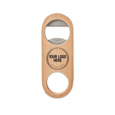Bamboo Stainless Steel Beer Bottle Opener