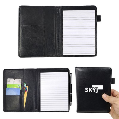 Credit Card Pocket Notebook Pad With Pen