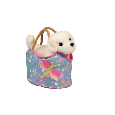 Dragonfly Dreams Sassy Pet Sak w/Bichon Dog Stuffed Animal