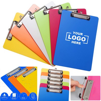 A4 Custom Rounded Edge Reusable Writing Pad Holder PS Plastic Clipboard