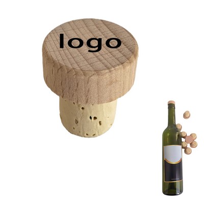 Natural Beechwood Wine Stopper with Custom Laser Engraving