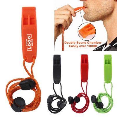 Safety Whistles With Lanyard