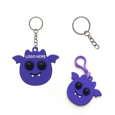 Spooky Bat Push Pop Bubble Keyring
