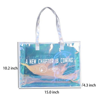 Large Clear Pvc Holographic Tote Bag