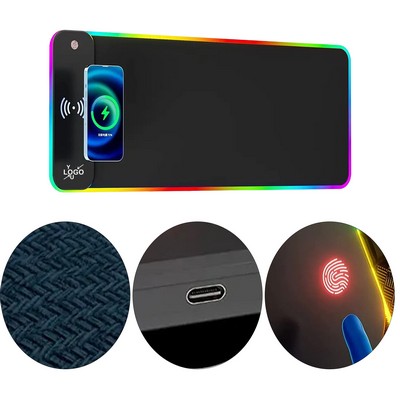 RGB Wireless Charging Gaming Mouse Pad 10W