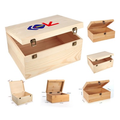 Pine Wood Boxes with Front Clasp