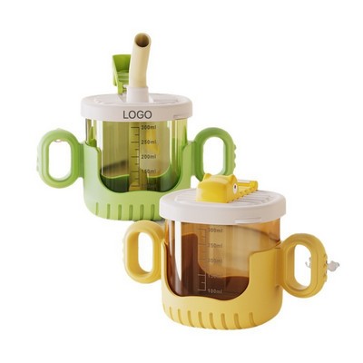 Premium Infant Learner Cup Ergonomic Dual-Handle Graduated Milk Cup High-Aesthetic "Anti-Drop"