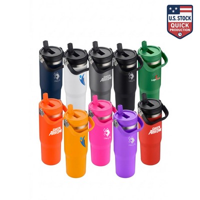 EcoSip 30OZ insulated Tumbler With Integrated Swivel Handle
