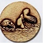 Stock Newport Mint Medal - 1 1/2" (Swimming Male)