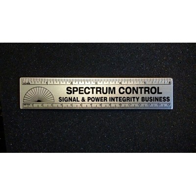 6" Aluminum Ruler w/ a Die Struck, Color Filled imprint - Many scales available! Made in the USA.