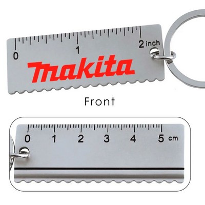 Metal Ruler Keychain