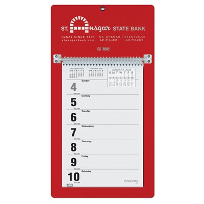 Foil Stamped Weekly Calendar w/Sunday Start (7"x 13")