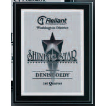 Ebony Finish Plaque w/Engraving Plate (7"x9")