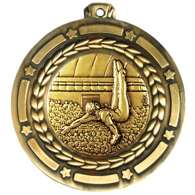 Stock Star Struck Medal (Gymnastics Male) 3 1/2"