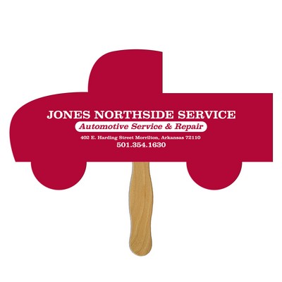 Pick-Up Truck Hand Fan Full Color (1 Side)