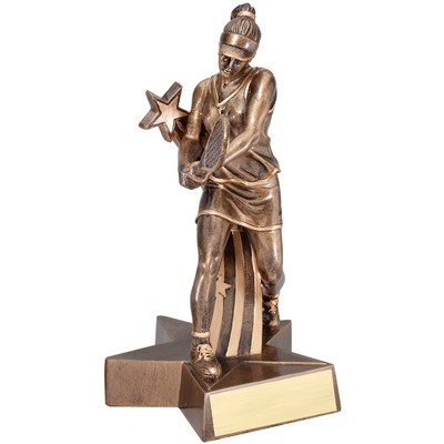Tennis, Female - Billboard Resins - 8"