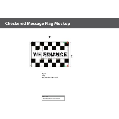 We Finance Checkered Flags 2x3 foot