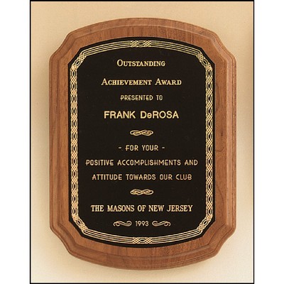 Walnut Plaque with Braided Border (9" x 12")