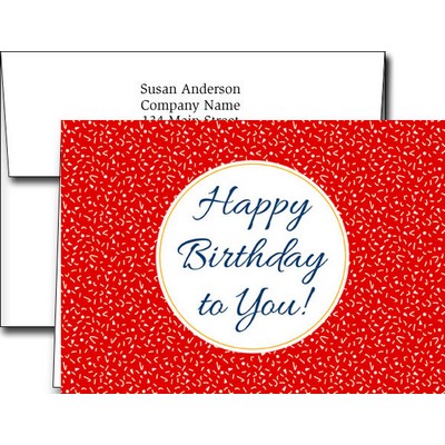 Birthday Greeting Cards w/Imprinted Envelopes