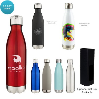 17 Oz Double Wall Stainless Vacuum Water Bottle