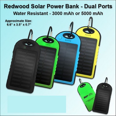 Redwood Solar Power Bank 3000 mAh No Extra Tariff