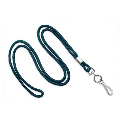 1/8" Blank Lanyard w/Swivel Hook (Teal Blue)