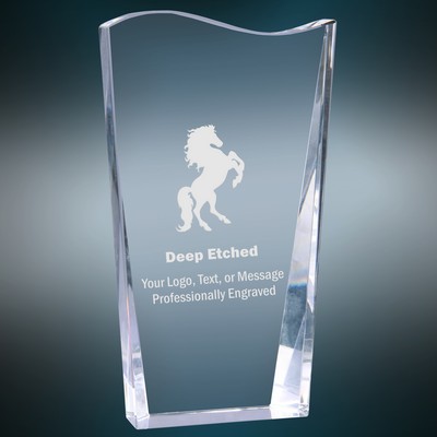 7" Crystal Facet Wave Award