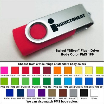 Swivel Flash Drive - 4 GB Memory - Body PMS 186