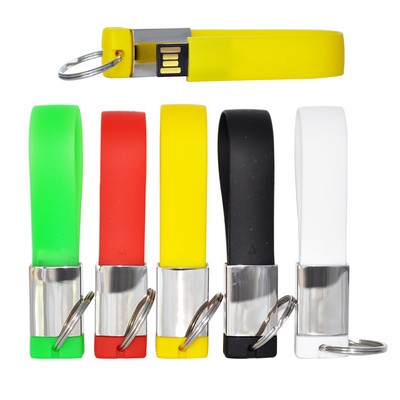 32GB Ribbon Silicone Keychain USB Flash Drive