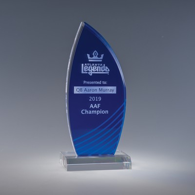 Flamma Blu Acrylic Award - Blue/Clear