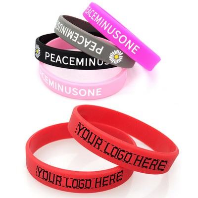 8'' Screen Printed Silicone Wristband