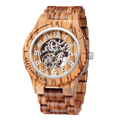 Zebra Wood Watch