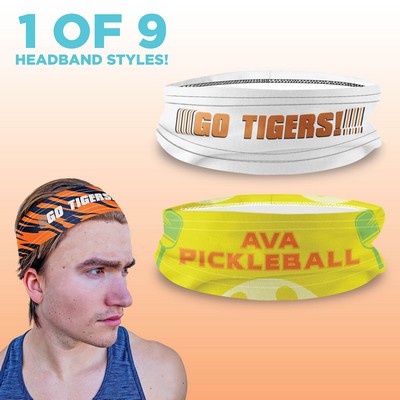 Headband Standard - Deluxe - 1 of 9 Cooling Headband Styles - Customize with ANY design!