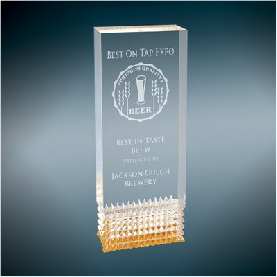 Gold Tribute Acrylic Award, 3x8"