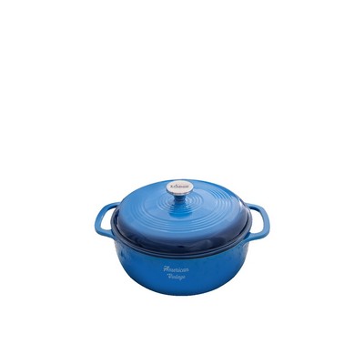 Lodge 6 Qt Blue Enameled Cast Iron Dutch Oven