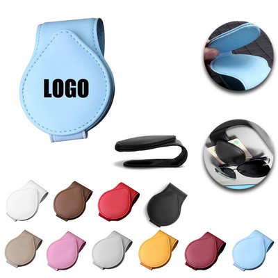 Leather Car Eyeglass Clip