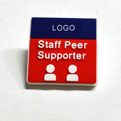 1.2" X 1.2" 2D Soft Pvc Name Badge