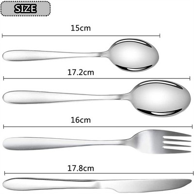 4 Pack Cutlery Set With Portable Pouch